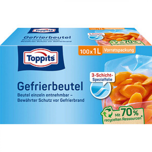 100 Toppits Gefrierbeutel 1,0 l