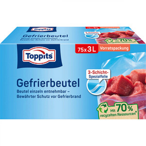 75 Toppits Gefrierbeutel 3,0 l