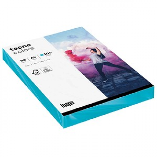 tecno Kopierpapier colors blau DIN A4 80 g/qm 100 Blatt