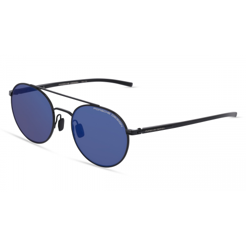 Porsche Design 8932 Herren-Sonnenbrille Vollrand Rund Metall-Gestell, schwarz