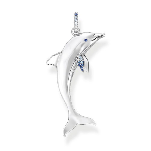 Thomas Sabo PE932-644-1 Anhänger Delfin mit blauen Steinen