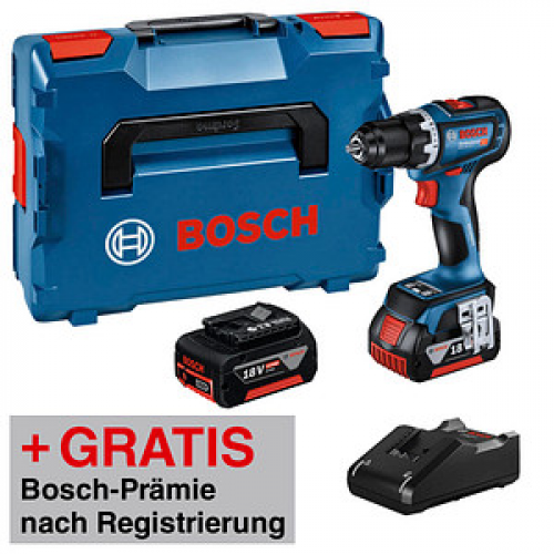 AKTION: BOSCH Professional GSR 18V-90 C Akku-Schrauber-Set 18,0 V, mit 2 Akkus mit Prämie nach Registrierung