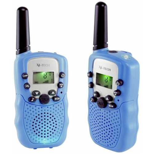 X4-TECH Walkie Talkie 2er Set blau