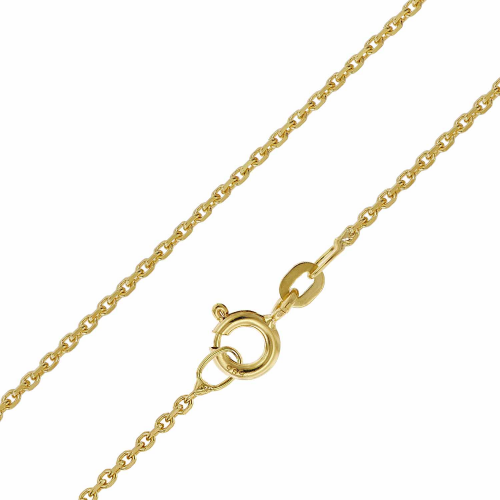 trendor 51896 Goldkette für Anhänger 585 Gold 14 Karat Anker-Halskette 1,3 mm