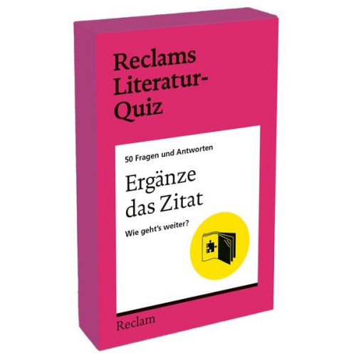 Ergänze das Zitat. Wie geht's weiter? 50 Fragen und Antworten für Büchermenschen