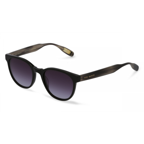 Ted Baker TB 1544 Herren-Sonnenbrille Vollrand Oval Kunststoff-Gestell, schwarz