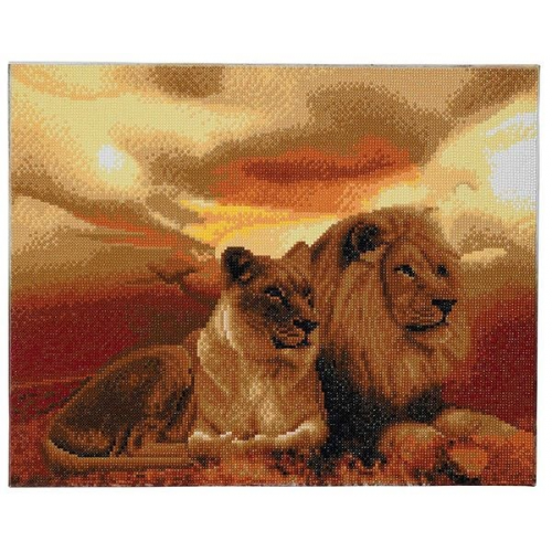 Craft Buddy CAK-A55 - Lions of the Savannah, 40x50cm Crystal Art Kit, Diamond Painting