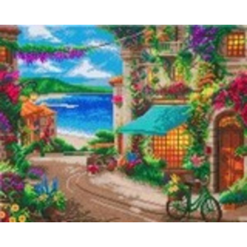 Craft Buddy CAK-TK6L - Crystal Art, Italian Café, Thomas Kinkade Kit, Bild, 40 x 50 cm cm