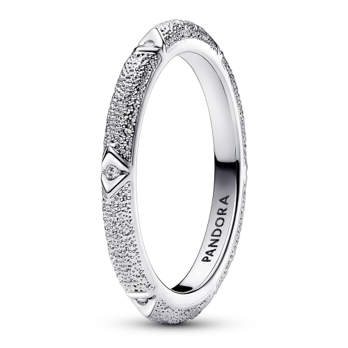 Pandora 193322C01 Silberring für Damen Struktur & Steine