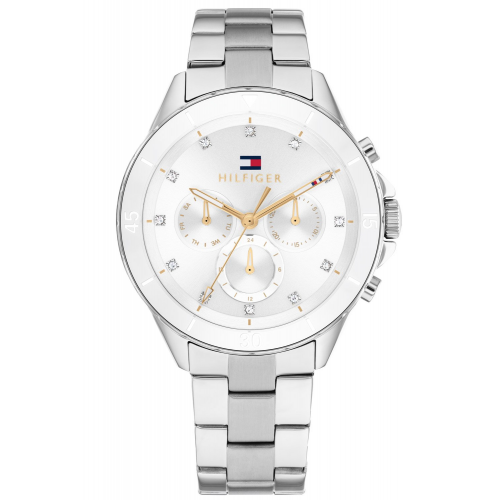 Tommy Hilfiger 1782707 Damenuhr Mellie Multifunktion Stahl/Weiß