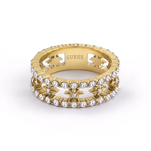 Guess JUBR03320JWYG Damenring Sterne Goldfarben