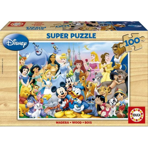 Puzzle Educa Disney Welt 100 Teile Holzpuzzle