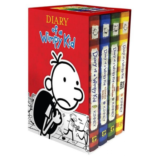 Jeff Kinney - Diary of a Wimpy Kid Box of Books 1-4 Hardcover Gift Set