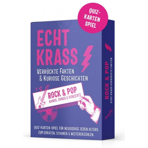 Echt krass verrückte Fakten & kuriose Geschichten - Rock & Pop (Quiz-Karten-Spiel)