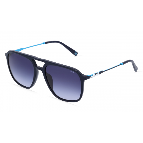 Fila FIASFI215 Herren-Sonnenbrille Vollrand Pilot Kunststoff-Gestell, blau