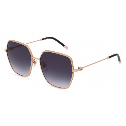 Furla FULSFU628 Damen-Sonnenbrille Vollrand Achteckig Metall-Gestell, gold