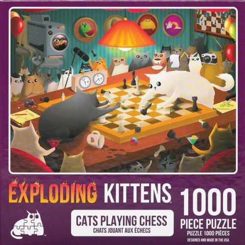 Exploding Kittens - Puzzle - Cats Playing Chess