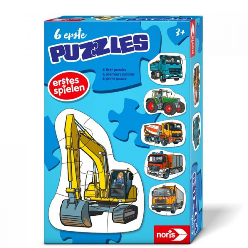 Noris Spiele - 6 erste Puzzles – Fahrzeuge