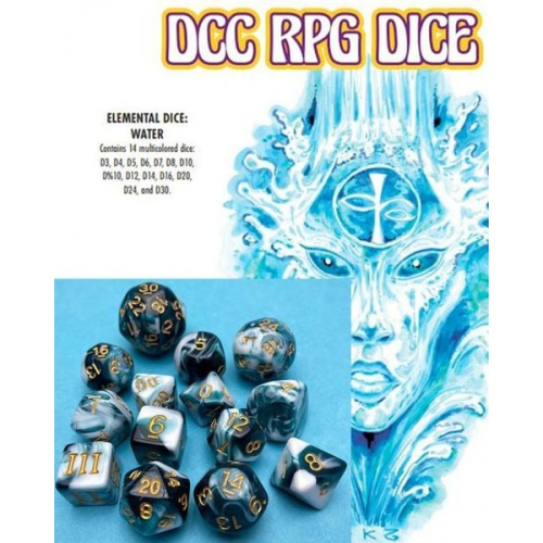 Harley Stroh - DCC RPG Dice Set Elemental Dice: Water