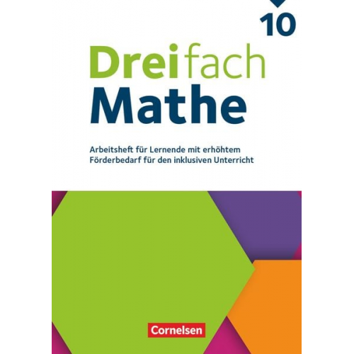 Dreifach Mathe 10. Schuljahr - Zu allen Ausgaben - Arbeitsheft mit Lösungen (Für Lernende mit erhöhtem Förderbedarf)