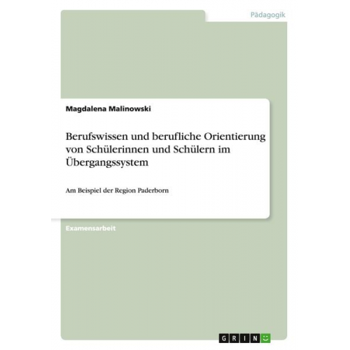 Magdalena Malinowski - Berufswissen und berufliche Orientierung von Schülerinnen und Schülern im Übergangssystem