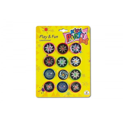Toy Company - Party Fun: Laserkreisel, 12 Stück