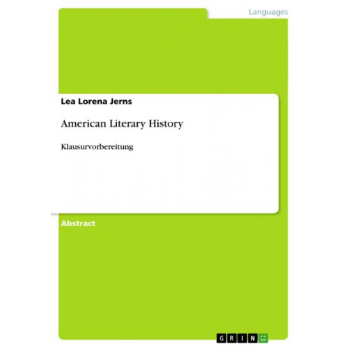 Lea Lorena Jerns - American Literary History