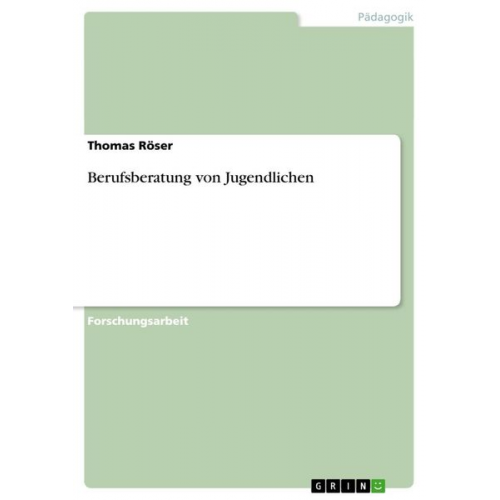 Thomas Röser - Berufsberatung von Jugendlichen