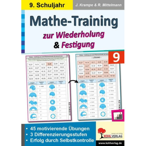 Jörg Krampe Rolf Mittelmann - Mathe-Training zur Wiederholung und Festigung / Klasse 9