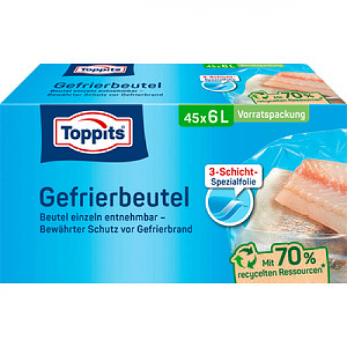 45 Toppits Gefrierbeutel 6,0 l