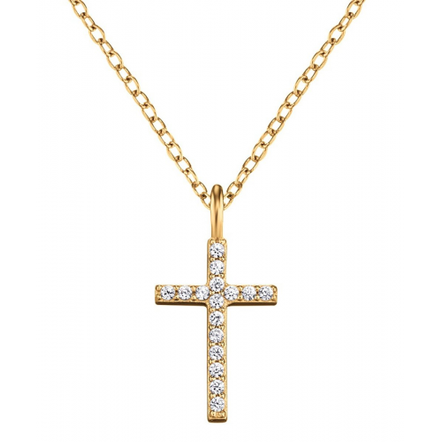 Engelsrufer ERN-LILCROSS-ZI-G Kette für Damen und Kinder Kreuz mit Zirkonia