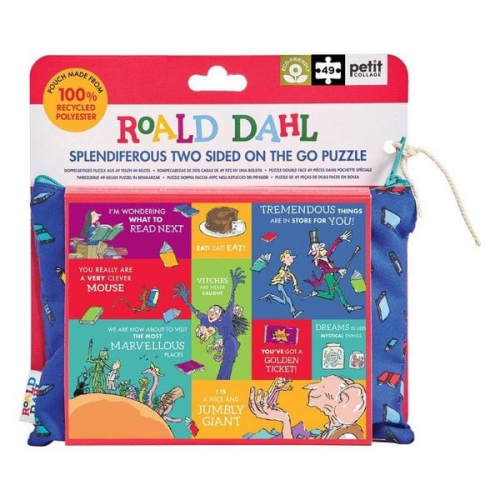 Roald Dahl Two-Sided Puzzle in Keepsake Pouch