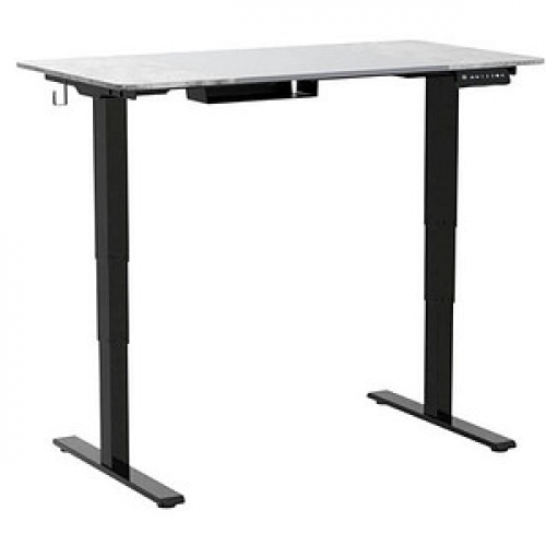 FlexiSpot QS2 elektrisch höhenverstellbarer Schreibtisch weiß rechteckig, 4-Fuß-Gestell schwarz 160,0 x 75,0 cm