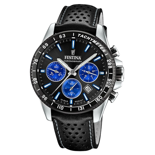 Festina F20561/6 Herren-Armbanduhr Chronograph Schwarz/Blau