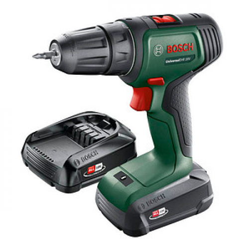 BOSCH Home & Garden UniversalDrill 18V Akku-Bohrschrauber 18,0 V, mit 2 Akkus