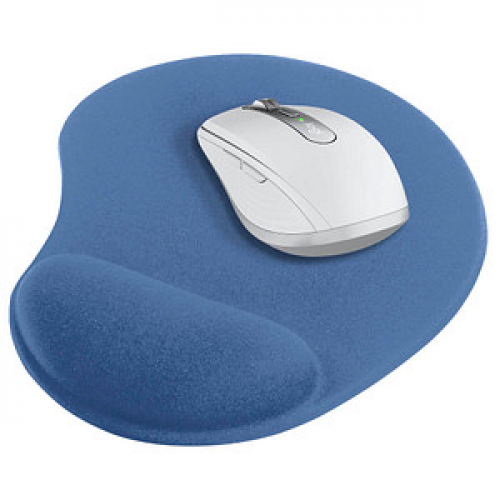 ednet Mousepad mit Handgelenkauflage blau