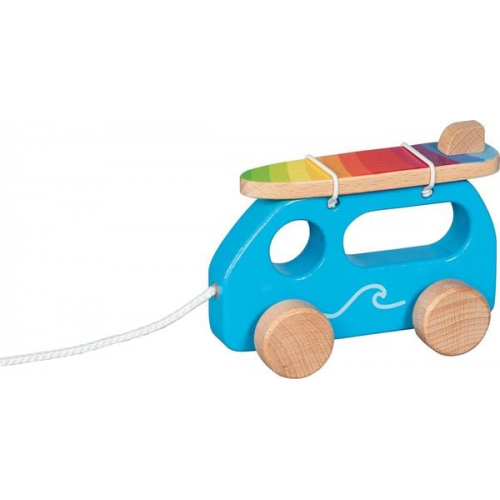 Goki 54858 - Ziehfahrzeug Surfer Van, Holz