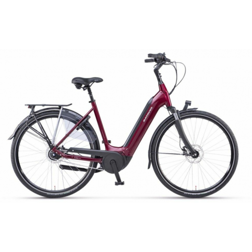 Batavus Finez E-go® Power RT (500 Wh), 8 Gang Nabenschaltung, Damenfahrrad, Wave, Modell 2023, 28 Zoll 57 cm dark red