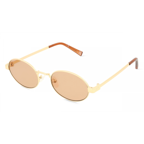 Le Specs POSEIDON DEUX Unisex-Blaulichtfilterbrille ohne Sehstärke Vollrand Oval Metall-Gestell, gold