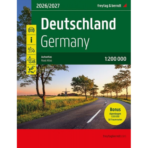 Deutschland, Autoatlas 1:200.000, 2026/2027, freytag & berndt