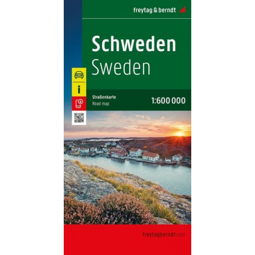 Schweden, Straßenkarte 1:600.000, freytag & berndt