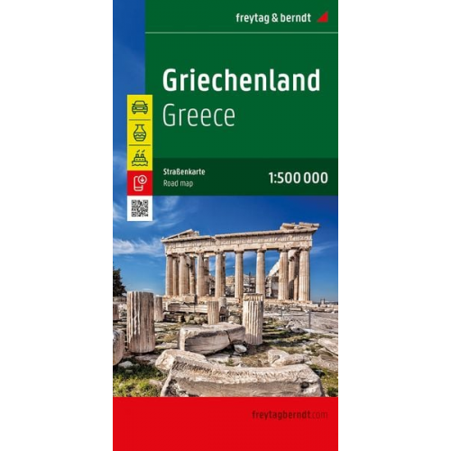 Griechenland, Straßenkarte 1:500.000, freytag & berndt