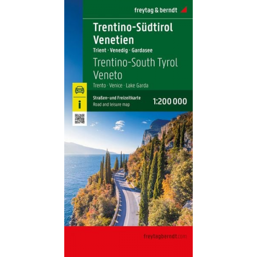 Trentino-Südtirol - Venetien, Straßen- und Freizeitkarte 1:200.000, freytag & berndt