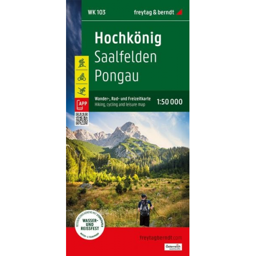 Hochkönig, Wander-, Rad- und Freizeitkarte 1:50.000, freytag & berndt, WK 103