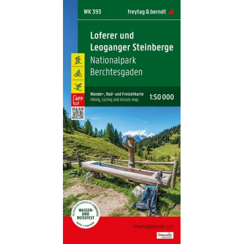 Loferer und Leoganger Steinberge, Wander-, Rad- und Freizeitkarte 1:50.000, freytag & berndt, WK 393