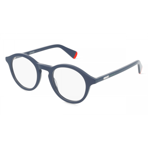 Kenzo KZ50172I Herren-Brille inkl. Gläser Vollrand Rund Acetat-Gestell 48mm/22mm/145mm, blau