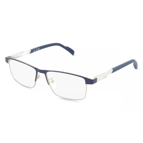 Adidas SP5023 Unisex-Brille inkl. Gläser Vollrand Rechteckig Metall-Gestell 54mm/15mm/140mm, blau