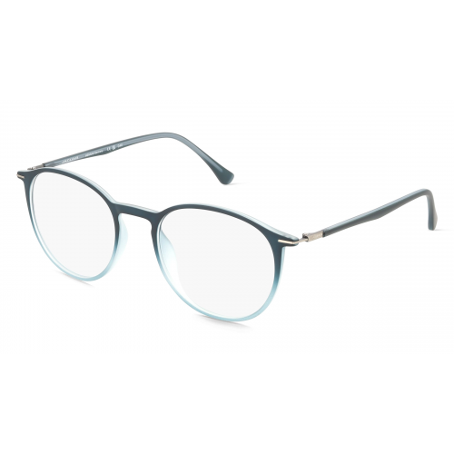 Jaguar 6808 Herren-Brille inkl. Gläser Vollrand Rund Kunststoff-Gestell 51mm/19mm/140mm, blau