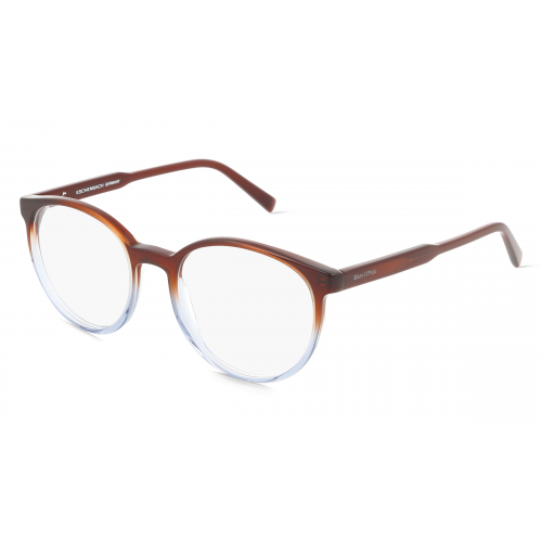 Marc O´ Polo 503218 Unisex-Brille inkl. Gläser Vollrand Panto Kunststoff-Gestell 48mm/18mm/140mm, braun