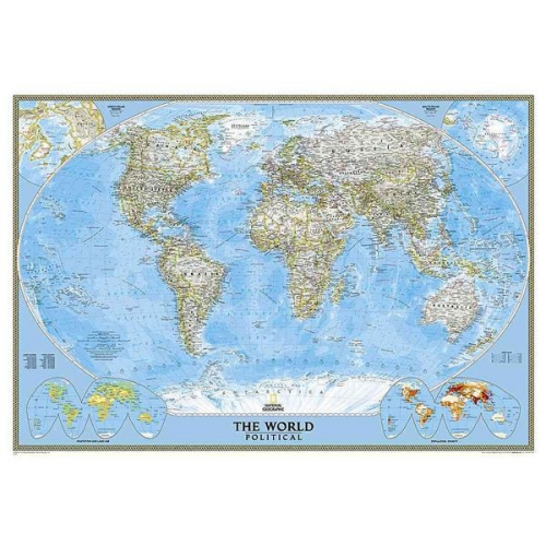 National Geographic Maps - National Geographic World Wall Map - Classic (43.5 X 30.5 In)